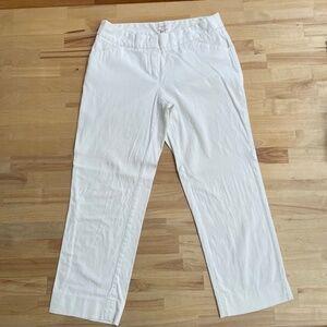 Laundry cropped white pants